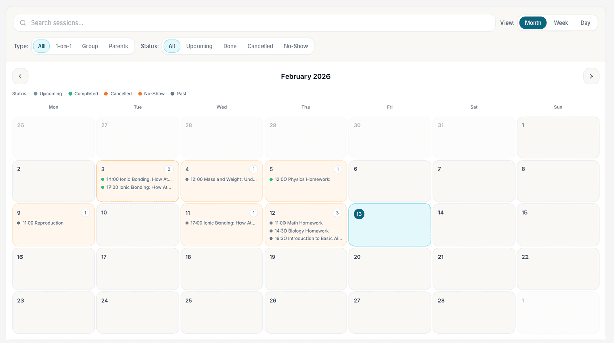 ClarityHub scheduling dashboard
